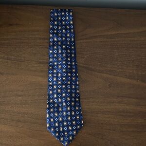 Blue Patterned Men's Tie